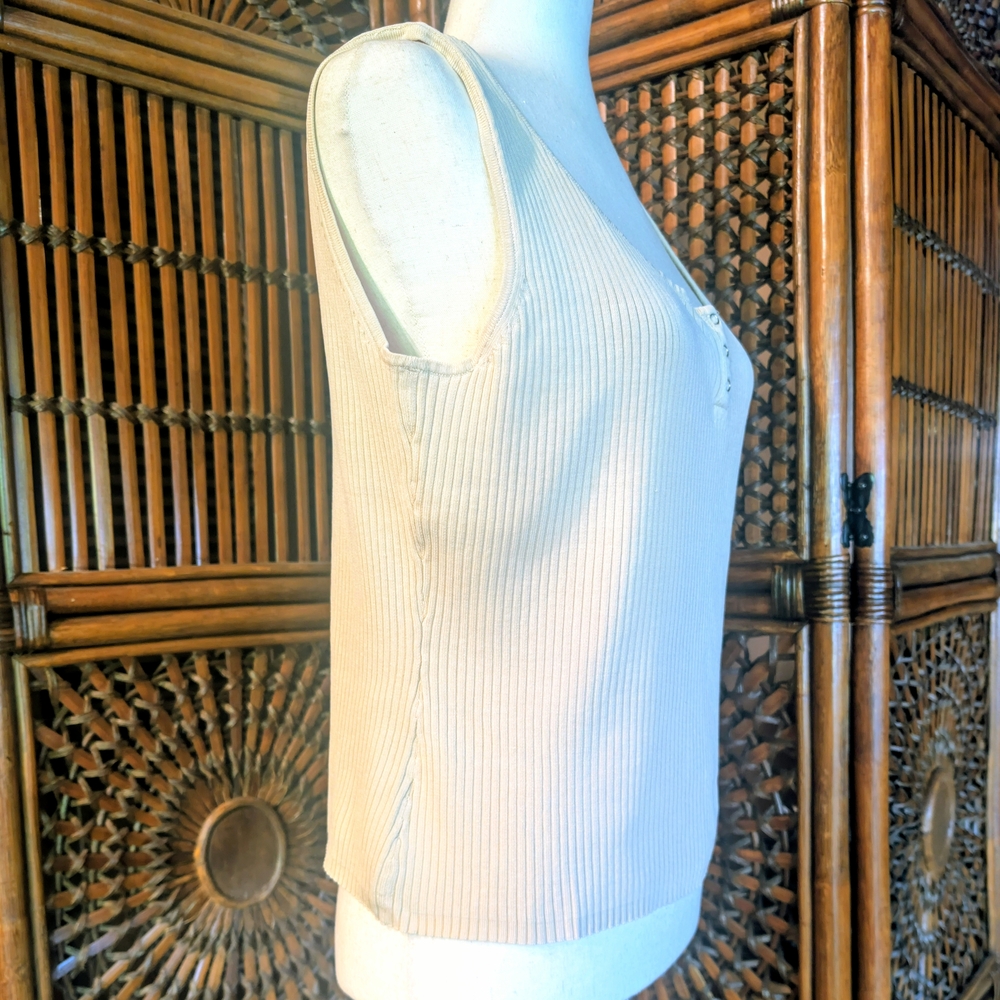 AUGUST SILK - Ribbed Knit Tank - VTG - XL - Picture 4 of 8
